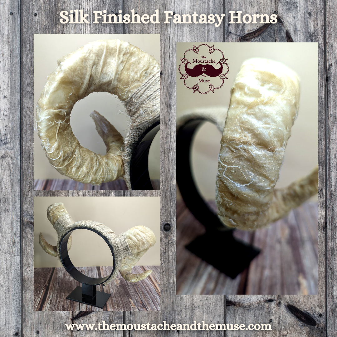 Plain Silk Finished Fantasy Rams Horns