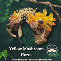 Yellow Acorn or Mushroom Finished Fantasy Rams Horns